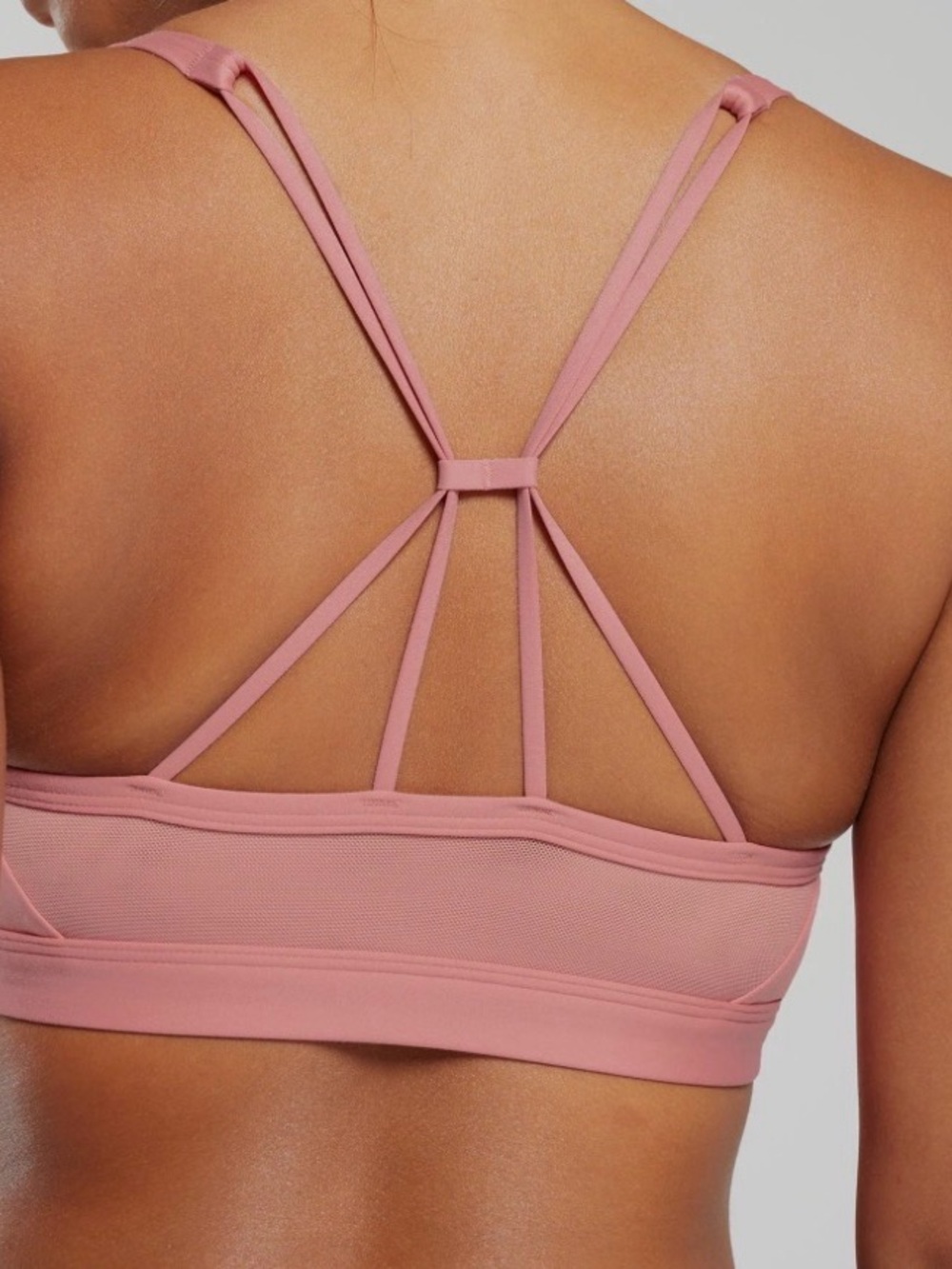 ALO Yoga Strappy Back Sports Bra - Dusty Rose